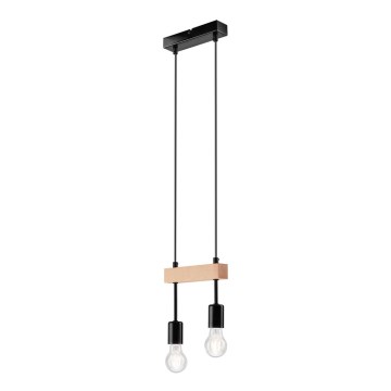 Lampa wisząca na linkach ORAZIO 2xE27/60W/230V buk