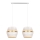 Lampa wisząca na linkach PARIS 2xE27/60W/230V biała/złota