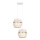 Lampa wisząca na linkach PARIS 2xE27/60W/230V biała/złota