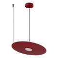 Lampa wisząca na linkach PIATTO 1xGX53/15W/230V, śr. 35 cm, bordowa