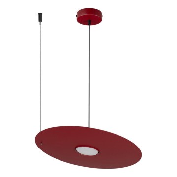 Lampa wisząca na linkach PIATTO 1xGX53/15W/230V, śr. 35 cm, bordowa