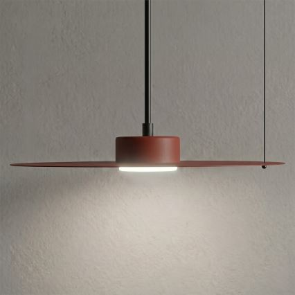 Lampa wisząca na linkach PIATTO 1xGX53/15W/230V, śr. 35 cm, bordowa