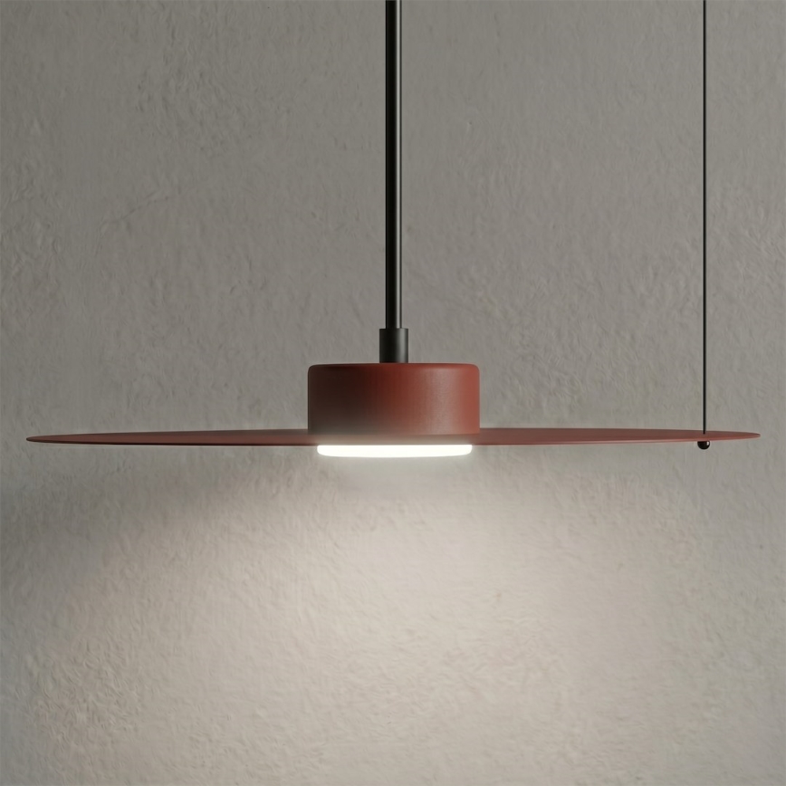 Lampa wisząca na linkach PIATTO 1xGX53/15W/230V, śr. 35 cm, bordowa