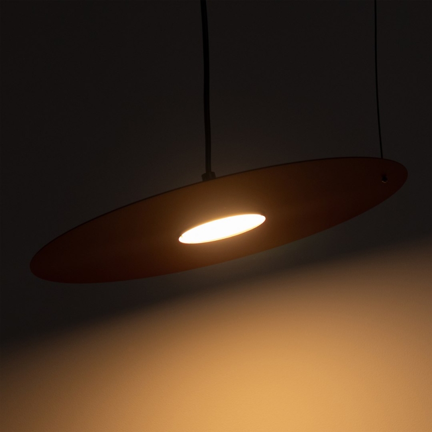 Lampa wisząca na linkach PIATTO 1xGX53/15W/230V, śr. 35 cm, bordowa