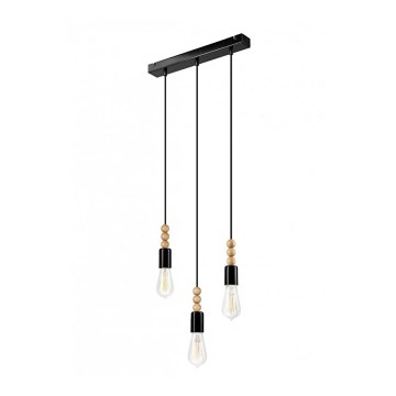 Lampa wisząca na linkach SIMON 3xE27/60W/230V buk
