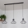 Lampa wisząca na linkach SOLANO 3xE27/15W/230V czarny/błyszczący chrom