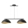 Lampa wisząca na linkach SOLAR 2xE27/60W/230V czarna