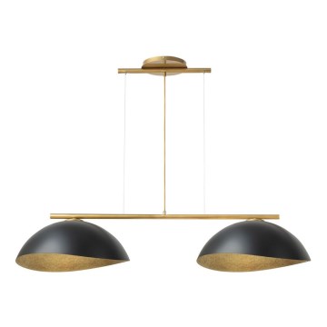 Lampa wisząca na linkach SOLAR 2xE27/60W/230V złota