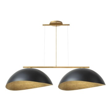Lampa wisząca na linkach SOLAR 2xE27/60W/230V złota