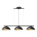 Lampa wisząca na linkach SOLAR 3xE27/60W/230V czarna