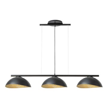 Lampa wisząca na linkach SOLAR 3xE27/60W/230V czarna