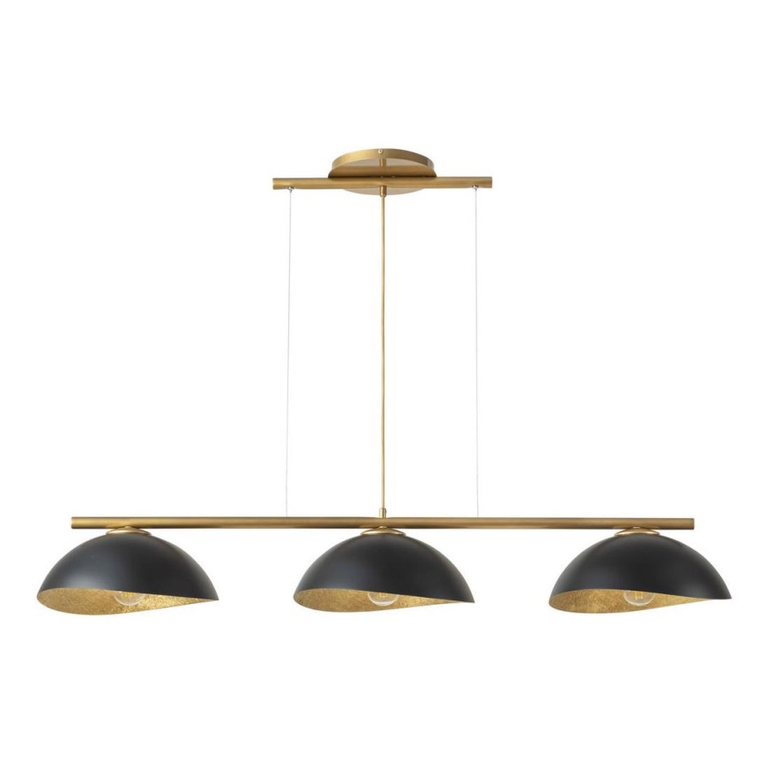 Lampa wisząca na linkach SOLAR 3xE27/60W/230V złota