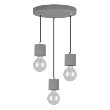 Lampa wisząca na linkach STRONG 3xE27/60W/230V beton
