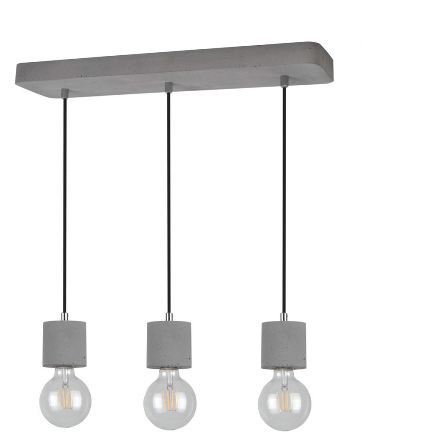 Lampa wisząca na linkach STRONG 3xE27/60W/230V beton
