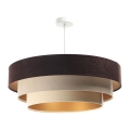 Lampa wisząca na linkach TRINITI 1xE27/60W/230V brąz/beż/złoto