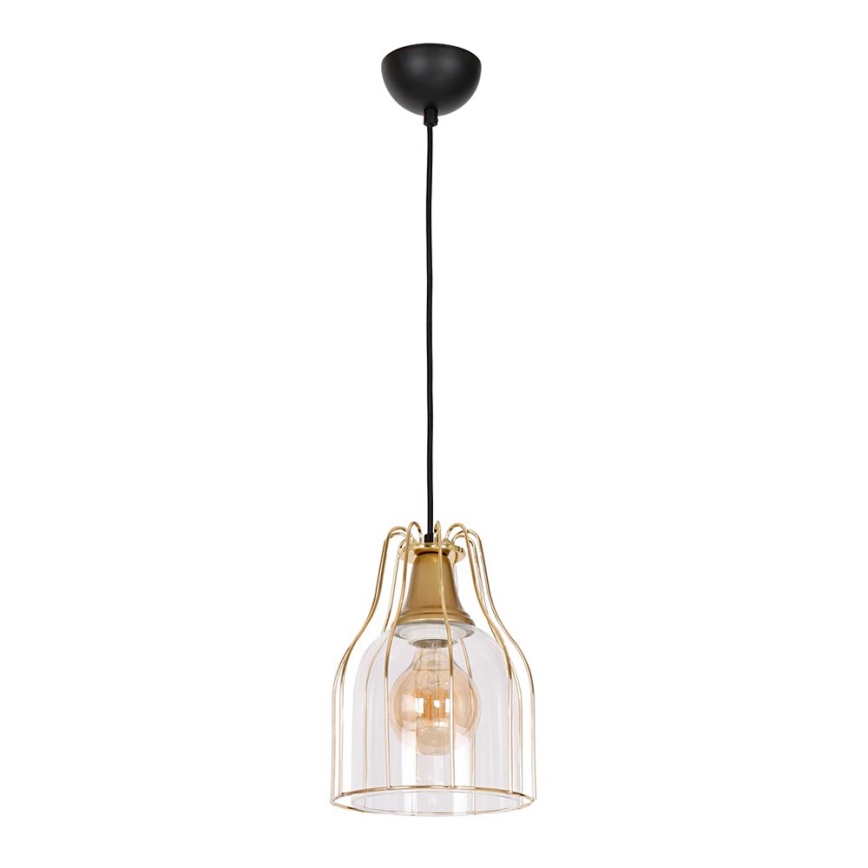 Lampa wisząca na linkę ARIA 1xE27/60W/230V złota