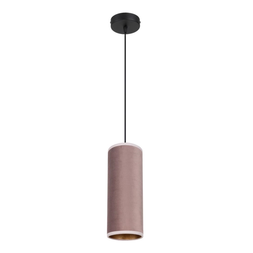 Lampa wisząca na linkę AVALO 1xE27/60W/230V różowa/miedziana