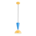 Lampa wisząca na linkę ENTORI 1xE27/15W/230V żółta/niebieska
