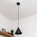 Lampa wisząca na linkę ETNA 1xE27/15W/230V śr. 18,5 cm czarna