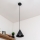 Lampa wisząca na linkę ETNA 1xE27/15W/230V śr. 18,5 cm czarna