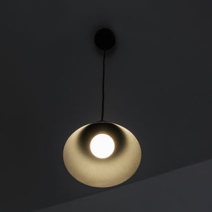 Lampa wisząca na linkę ETNA 1xE27/15W/230V śr. 18,5 cm czarna