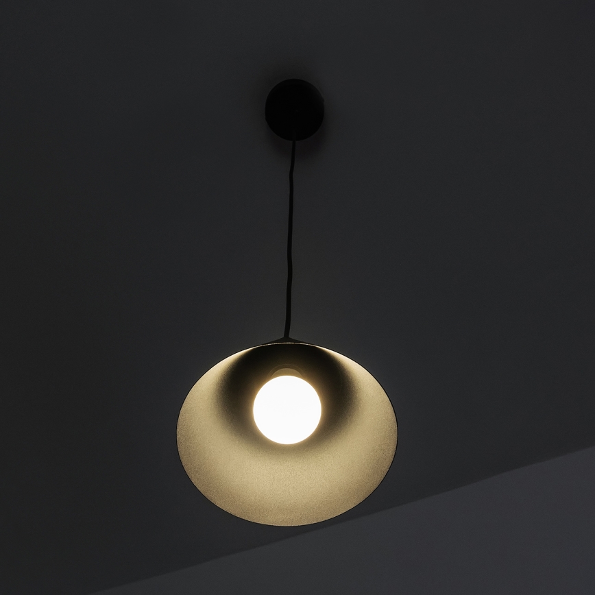 Lampa wisząca na linkę ETNA 1xE27/15W/230V śr. 18,5 cm czarna