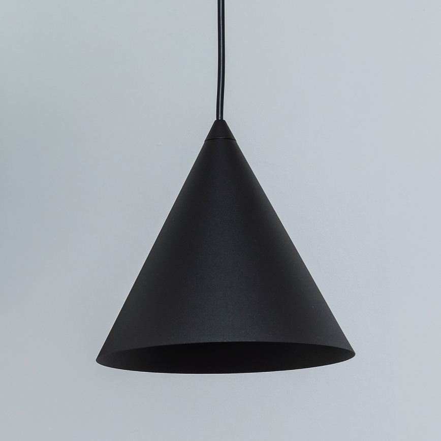 Lampa wisząca na linkę ETNA 1xE27/15W/230V śr. 18,5 cm czarna