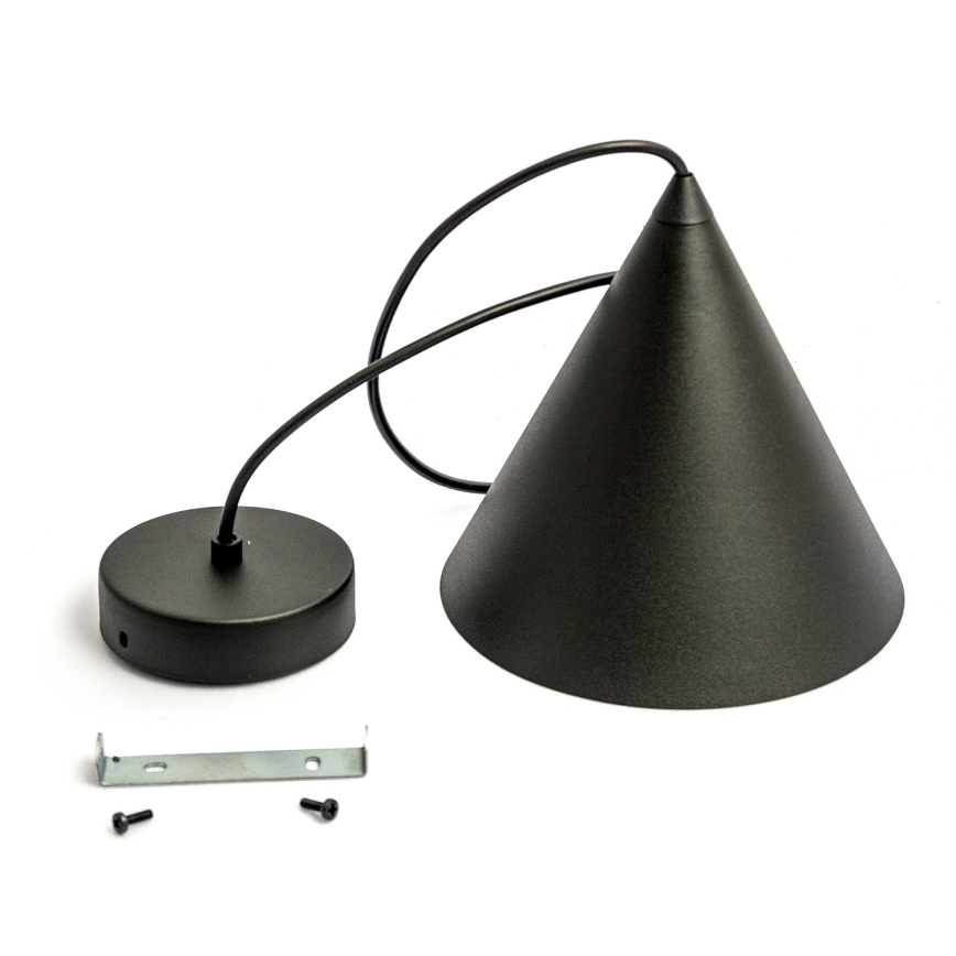 Lampa wisząca na linkę ETNA 1xE27/15W/230V śr. 18,5 cm czarna