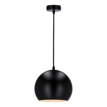 Lampa wisząca na linkę FLEN 1xE27/40W/230V śr. 20 cm czarna