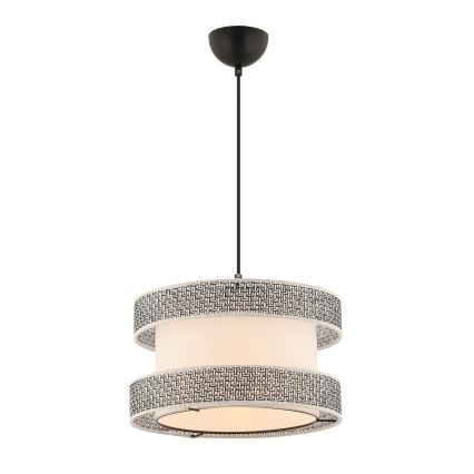 Lampa wisząca na linkę HALO 1xE27/60W/230V kremowa/szara