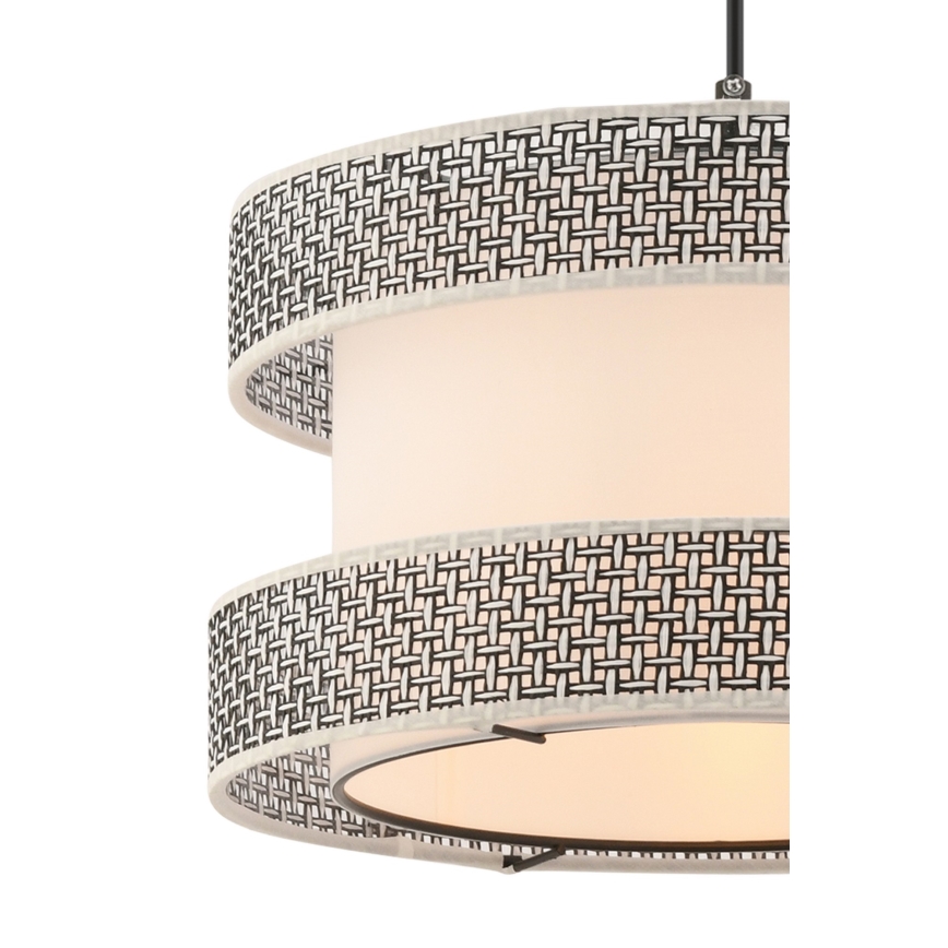 Lampa wisząca na linkę HALO 1xE27/60W/230V kremowa/szara