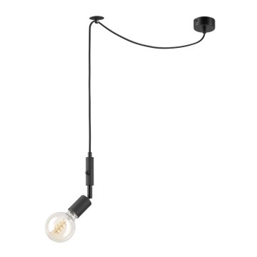 Lampa wisząca na linkę INA 1xE27/42W/230V czarna