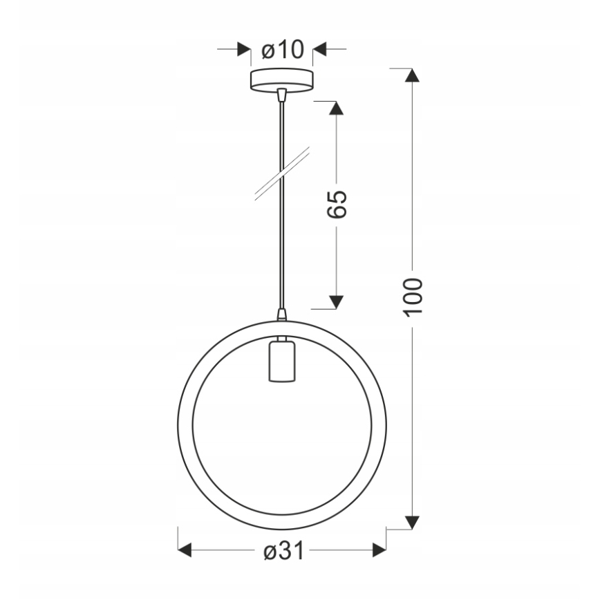 Lampa wisząca na linkę KOLO 1xE27/40W/230V beżowa/czarna