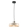 Lampa wisząca na linkę LATTE 1xE27/60W/230V beżowy/czarny/błyszczący chrom