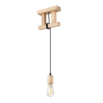 Lampa wisząca na linkę LEON 1xE27/60W/230V buk