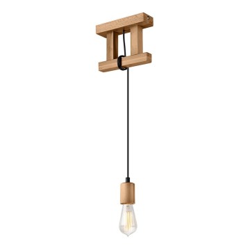Lampa wisząca na linkę LEON 1xE27/60W/230V buk