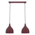 Lampa wisząca na linkę NOAK CLASSIC 2xE27/15W/230V bordowa