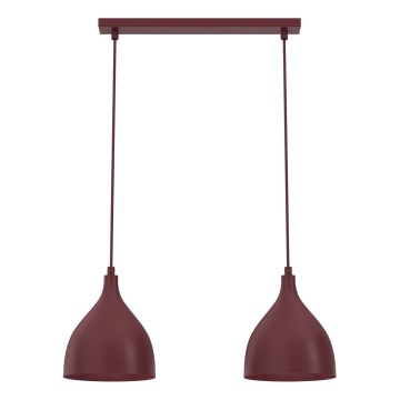 Lampa wisząca na linkę NOAK CLASSIC 2xE27/15W/230V bordowa