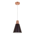 Lampa wisząca na linkę SHADE 1xE27/15W/230V miedziana/czarna