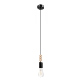 Lampa wisząca na linkę SIMON 1xE27/60W/230V czarny/buk