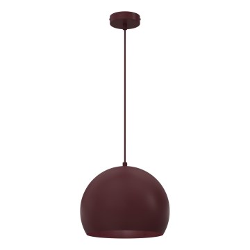 Lampa wisząca na linkę SOOL 1xE27/15W/230V śr. 27 cm bordowa