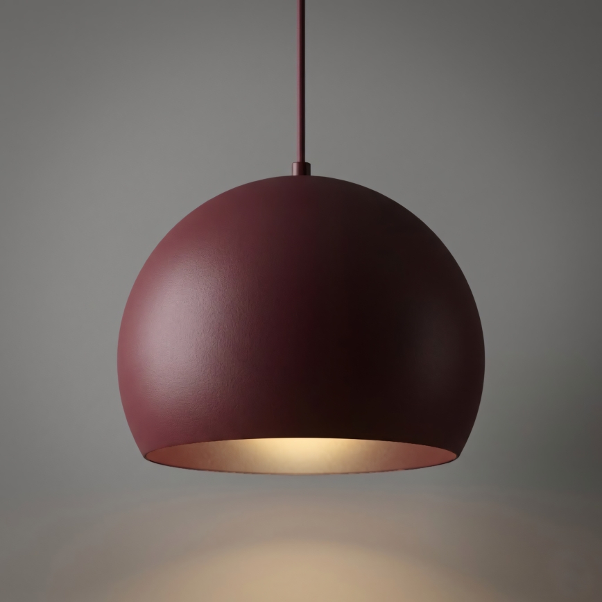 Lampa wisząca na linkę SOOL 1xE27/15W/230V śr. 27 cm bordowa