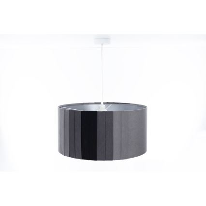 Lampa wisząca na linkę STRIPES 1xE27/60W/230V śr. 60 cm szara