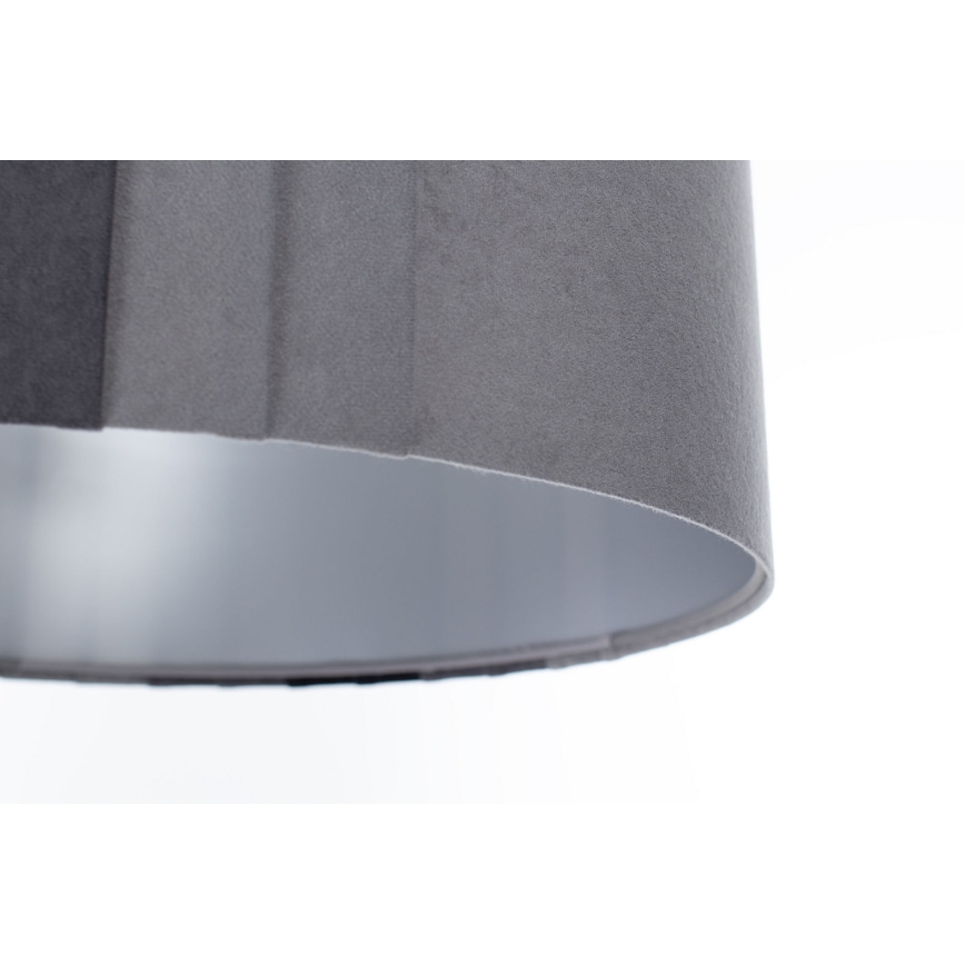 Lampa wisząca na linkę STRIPES 1xE27/60W/230V śr. 60 cm szara