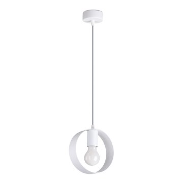 Lampa wisząca na linkę TITRAN 1xE27/60W/230V biała
