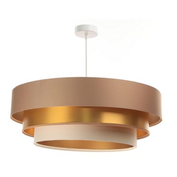 Lampa wisząca na linkę TRINITI 1xE27/60W/230V beżowy/złoty