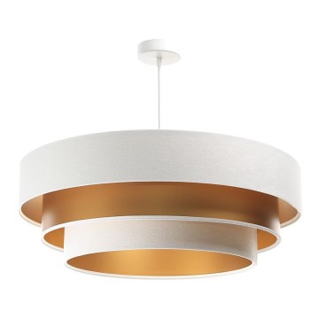 Lampa wisząca na linkę TRINITI 1xE27/60W/230V biała/złota