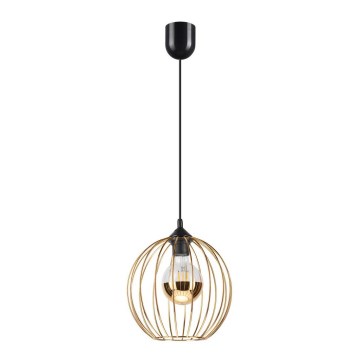 Lampa wisząca na linkę ZOYA 1xE27/60W/230V złota