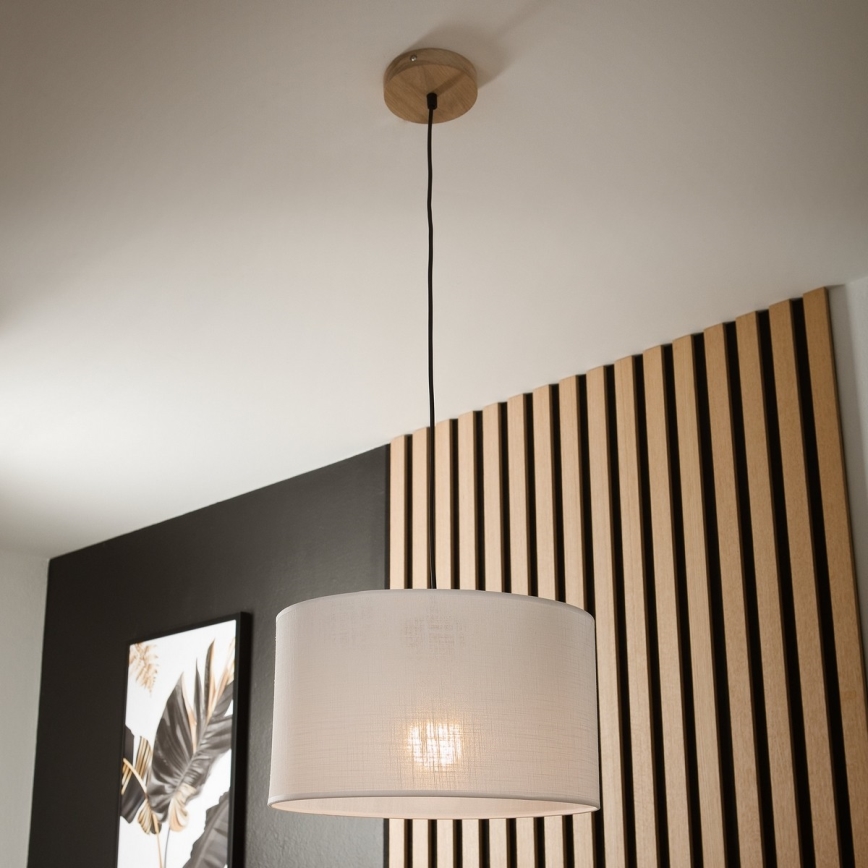 Lampa wisząca na linku ANTONIO 1xE27/60W/230V dąb