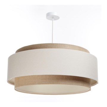 Lampa wisząca na linku DOBLO 1xE27/60W/230V krem/beż